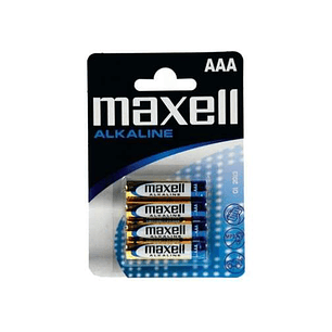 Maxell Pack de 4 Pilas Alcalinas LR03 AAA 1.5V