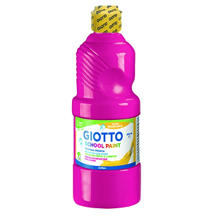 Giotto School Paint Tempera - 500ml - Lista para el Uso - Super Lavable - Botella Bio Pet - Color Magenta