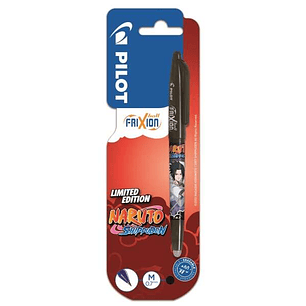 Pilot Frixion Ball Naruto Shippuden Boligrafo de Gel Borrable - Punta de Bola 0.7mm - Trazo 0.4mm - Grip de Agarre - Color Negro