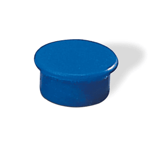 Dahle 95513 Pack de 10 Imanes para Pizarra Blanca - Diametro de 13mm - Color Azul