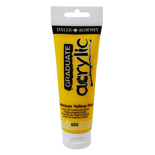Daler Rowney Graduate Pintura Acrilica - Tubo de Plastico - 120ml - Color Amarillo de Cadmio
