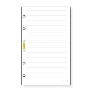 Finocam C341 Recambio para Agendas Classic - Lineas Guia - Formato 603 - 79x127x5mm - Color Blanco