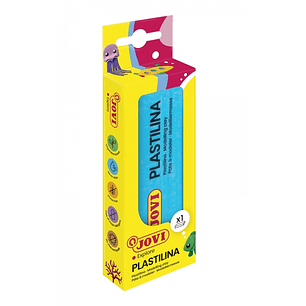Jovi Pastilla de Plastilina 150gr - 100% Vegetal - No Se Seca - sin Gluten - Facil de Moldear - Libre de Alergenos - No Toxica - Color Azul