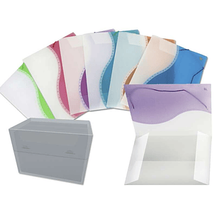 Yes Pack de 6 Carpeta A4+ con Solapas - Polipropileno Translucido - Cierre de Gomas - Colores Surtidos