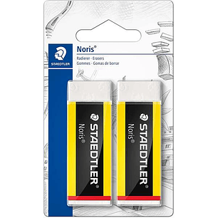 Staedtler Noris 526 Goma de Borrar - Plastico - Alta Calidad - Minimos Residuos - Color Blanco