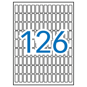 Apli Etiquetas A5 Blancas 8.0 x 20.0mm 15 Hojas