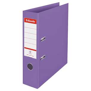 Esselte Colour'Breeze Archivador de Palanca A4 - Lomo 75mm - Ollao y Rado - Capacidad para 500 Hojas - Color Lavanda
