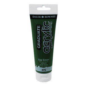 Daler Rowney Graduate Pintura Acrilica - Tubo de Plastico - 120ml - Color Verde Vejiga