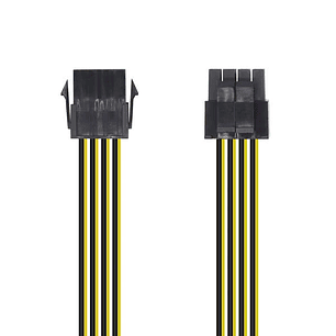 Aisens Cable Alimentacion - 8 Pin/H-4+4 Pin/M - 30cm - Color Negro