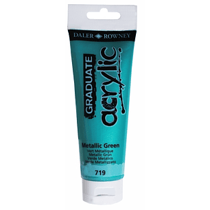 Daler Rowney Graduate Pintura Acrilica - Tubo de Plastico - 120ml - Color Verde Metalico