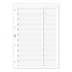 Finocam R4052 Recambio Telefonico para Agendas Open - Formato A4 - 210x5x297mm - Color Blanco