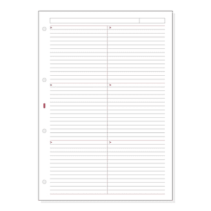 Finocam R4044 Recambio para Agendas Open - Lineas Guia Horizontales - Formato A4 - 210x5x297mm - Color Blanco