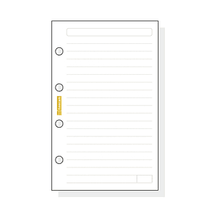 Finocam C141 Recambio para Agendas Classic - Lineas Guia - Formato 601 - 56x89x5mm - Color Blanco