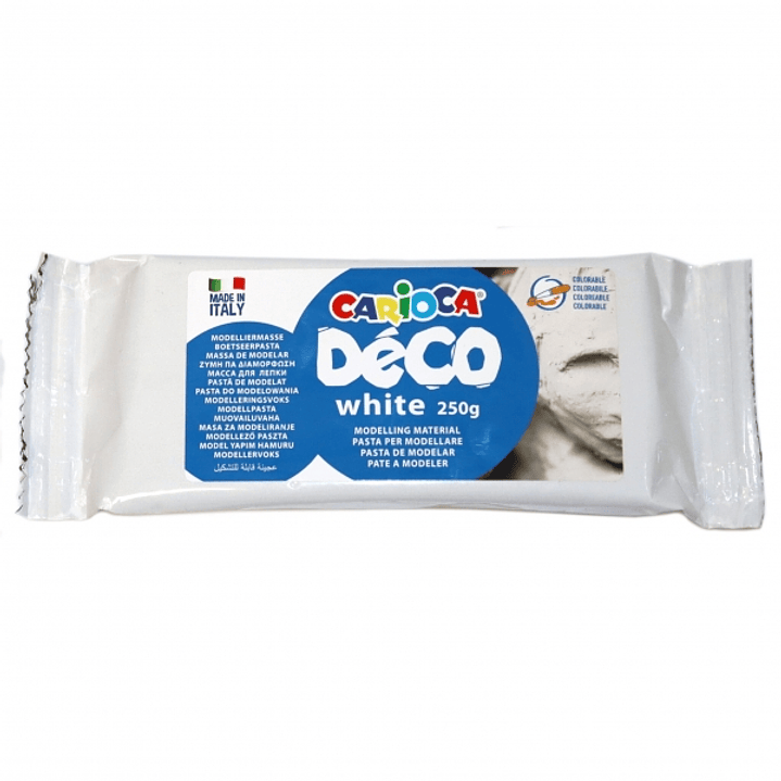Carioca Pasta de Modelar 250gr - Apta para Todas las Tecnicas de Modelaje - Endurece al Aire - Facil de Alisar - Aplicable sobre Cualquier Soporte - C 1