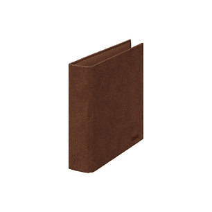 Dohe Carpeta de 2 Anillas Mixtas 40mm Cuarto - Carton Forrado - Papel Impreso y Plastificado - Color Cuero