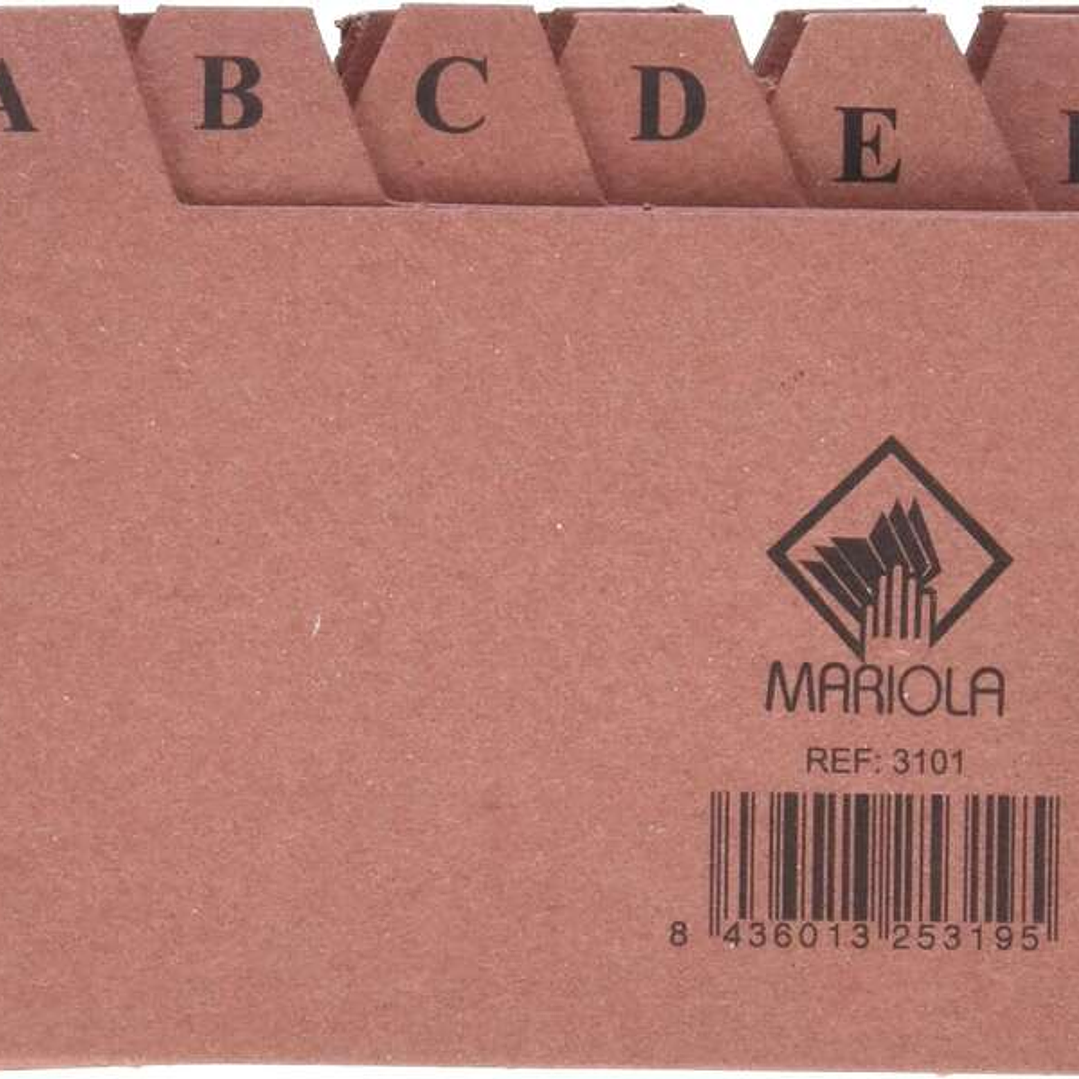 Mariola Indice A-Z Nº1 para Fichero - Medidas 95x65mm - Color Marron 1