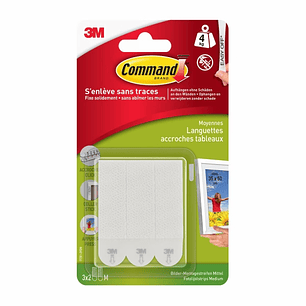 Command Tiras Adhesivas para Colgar Cuadros - Color Blanco