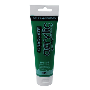 Daler Rowney Graduate Pintura Acrilica - Tubo de Plastico - 120ml - Color Verde Esmeralda