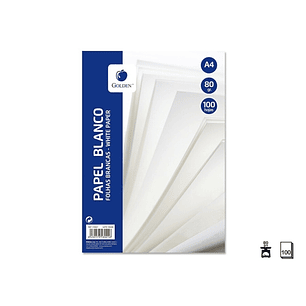 Golden Resmilleria de 100 Hojas 80gr Liso - Formato A4