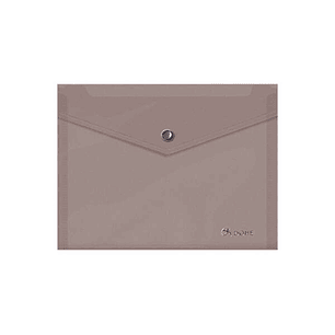 Dohe Sobre Portadocumentos A5 - Cierre de Broche - Polipropileno Translucido 150 Micras - Color Gris