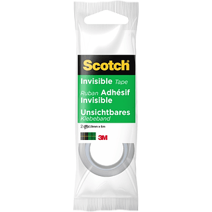 Scotch Magic Pack de 2 Cintas Adhesivas Invisible - 19mm x 6m - Color Transparente