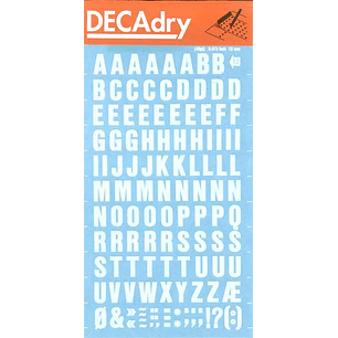Apli Letras Transferibles Blancas 12mm - Facil Aplicacion - 117 Caracteres - Resistente al Agua - Versatil Blanco