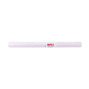 Apli Rollo de Polipropileno Transparente 3x0.50m 80 micras - Adhesivo Reposicionable - Sistema Easy Peel - Cuadricula de Precision - Alta Resistencia 