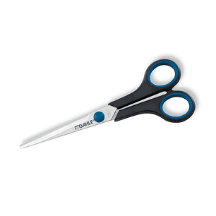 Dahle 54407 Office Comfort-Grip Tijeras de Acero Templado 18cm - Hojas Afiladas - Mangos Revestidos de Goma