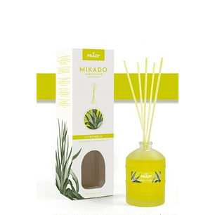 Prady Ambientador Mikado Citronela - Frasco de Cristal 100 ml y Varitas Difusoras
