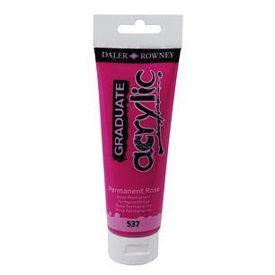 Daler Rowney Graduate Pintura Acrilica - Tubo de Plastico - 120ml - Color Rosa Permanente