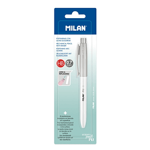 Milan Pl1 + Portaminas 0.7mm - Superficie Antibacteriana - Color Gris