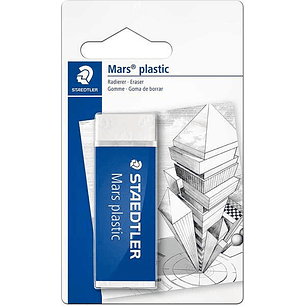 Staedtler Mars Plastic 526 50 Goma de Borrar - Plastico - Alta Precision - Color Blanco