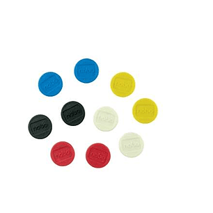 Nobo Pack de 10 Imanes Magneticos para Pizarra Blanca - 13mm - Colores Surtidos