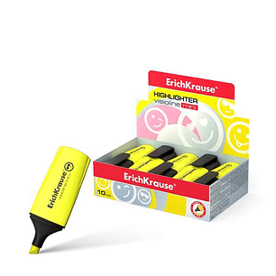 Erichkrause Visioline Mini Fluorescente - Punta Biselada - Trazo 0.6 a 5.2mm - Color Amarillo