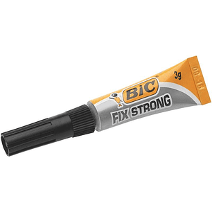 Bic Fix Strong Pegamento de Contacto Extra Fuerte 3gr - Uso en Madera, Plastico y Porcelana - No Gotea - Tapon Anti-Obstruccion (9017583)