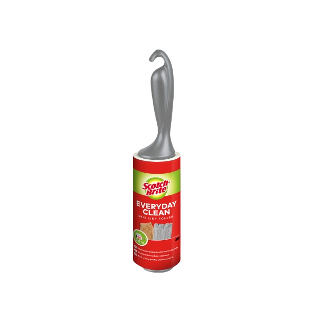 Scotch-Brite Everyday Clean Rodillo Quitapelusas Adhesivo - 30 Hojas - Color Gris 1