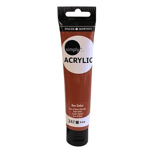 Daler Rowney Simply Pintura Acrilica - Tubo de Plastico - 75ml - Color Sombra Natural