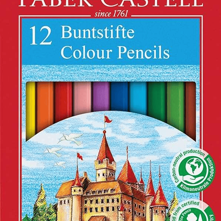 Faber-Castell Classic Colour Pack de 12 Lapices de Colores Hexagonales - Resistencia a la Rotura - Colores Surtidos 1
