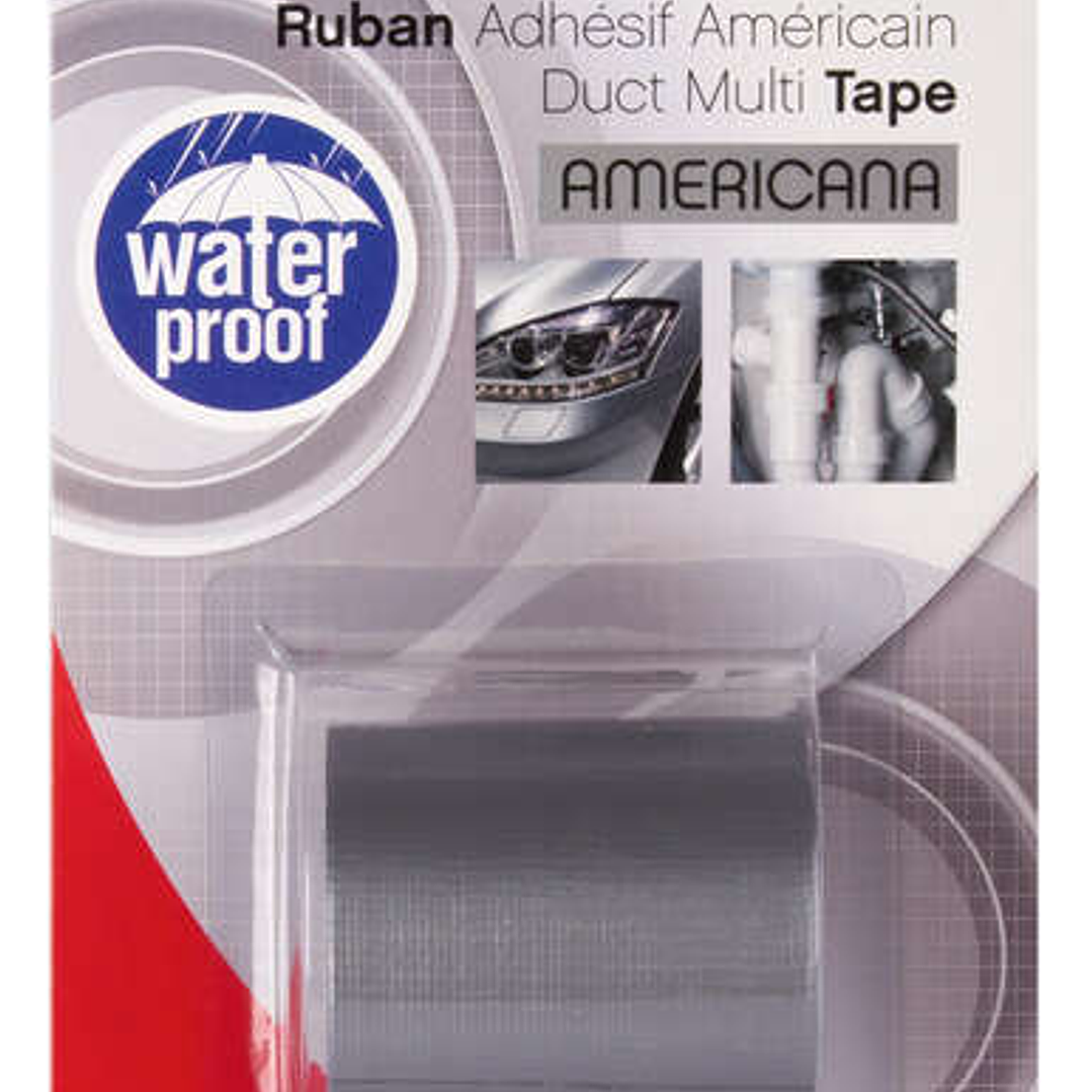 Apli Cinta Americana Multiusos 50mm x 5m - Resistente al Agua y a la Intemperie - Adhesivo Fuerte y Duradero - Color Gris 1