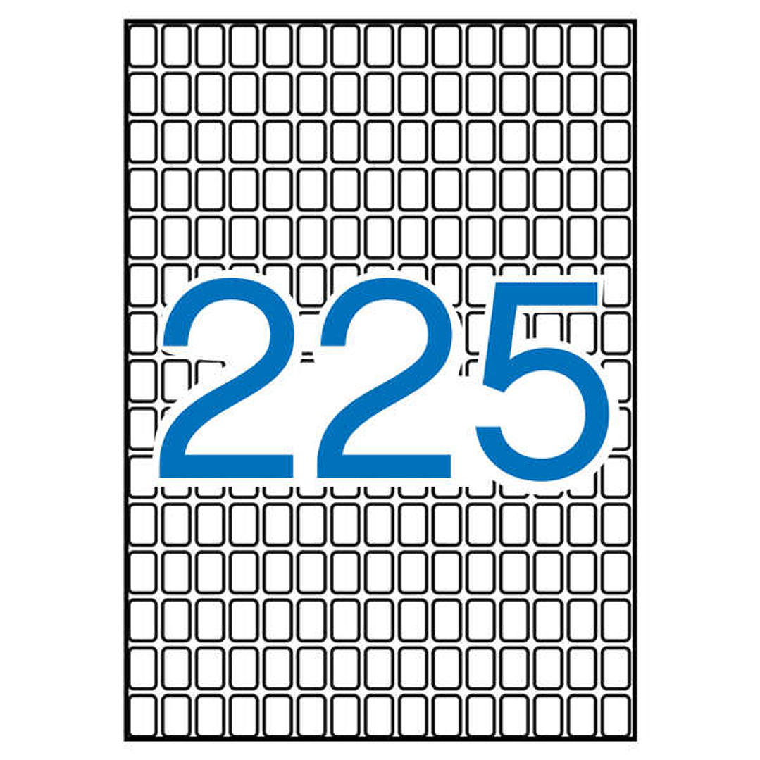 Apli Pack de 3.375 Etiquetas Rectangulares 8x12mm - 15 Hojas A5 por 225 Etiquetas - Adhesivo Permanente - Color Blanco 1