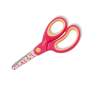 Dahle 54663 Kids Tijeras Infantiles 13cm - Puntas Redondeadas - Acero Inoxidable - Mangos Ergonomicos Recubiertos de Goma - Color Rosa