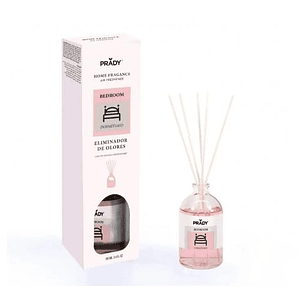 Prady Ambientador Mikado Neutralizador de Olores Para Dormitorio - Frasco de Cristal 100 ml y Varitas Difusoras
