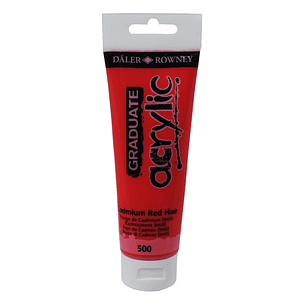 Daler Rowney Graduate Pintura Acrilica - Tubo de Plastico - 120ml - Color Rojo de Cadmio