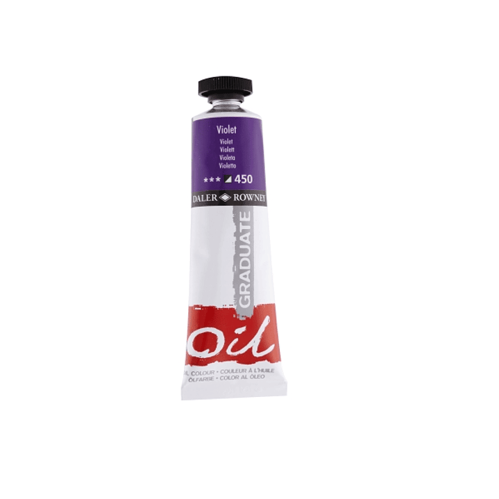 Daler Rowney Graduate Pintura al Oleo - Tubo de Aluminio - 38ml - Color Violeta 1