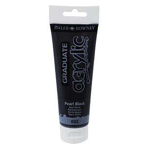 Daler Rowney Graduate Pintura Acrilica - Tubo de Plastico - 120ml - Color Negro Perla