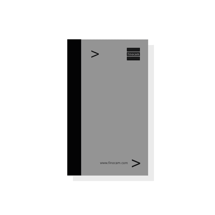 Finocam Bloc de Notas para Agendas Duo - Formato E3 - 79x5x127mm - Color Gris 1