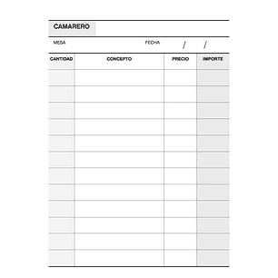 Apli Talonario Camarero 1/8 Triplicado Natural - Formato Compacto - 3 Copias - Numeracion Consecutiva - Resistente al Agua - Marron