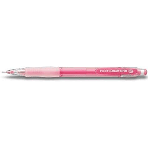 Pilot Portaminas Color Eno H-197 - Trazo 0.7mm - Grip de Goma - Goma de Borrar - Mina Color Rosa