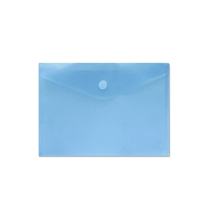 Sobre Portadocumentos A4 - Cierre de Velcro - Fabricado en Polipropileno - Medidas 325x230mm - Azul Transparente