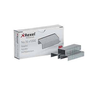 Rexel Caja de 1000 Grapas 24/6 Nº16 - Hasta 20 Hojas - Acero de Alta Calidad - Patilla de 6mm